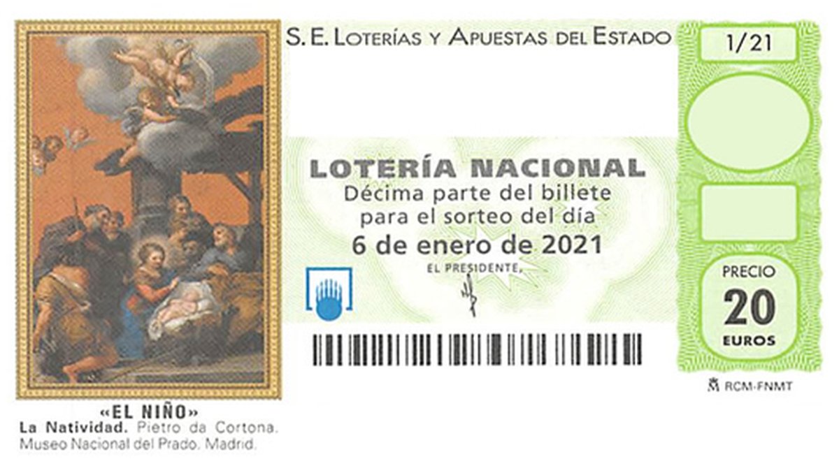 Localizar el décimo 33600 de Lotería del Niño 2021 en COPE.