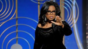 Oprah Winfrey durante su discurso en los Globos de Oro