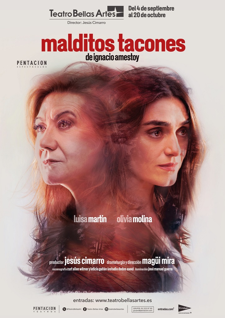 Cartel promocional de Malditos Tacones, de Ignacio Amestoy, y con dirección de Magüi Mira