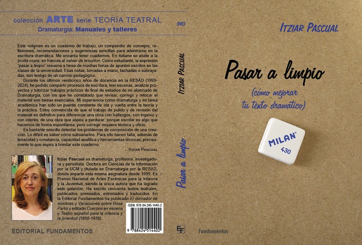 Portada y trasera del ejemplar | Itziar Pascual publica ‘Pasar a limpio’ y llega al SILT con gran expectación