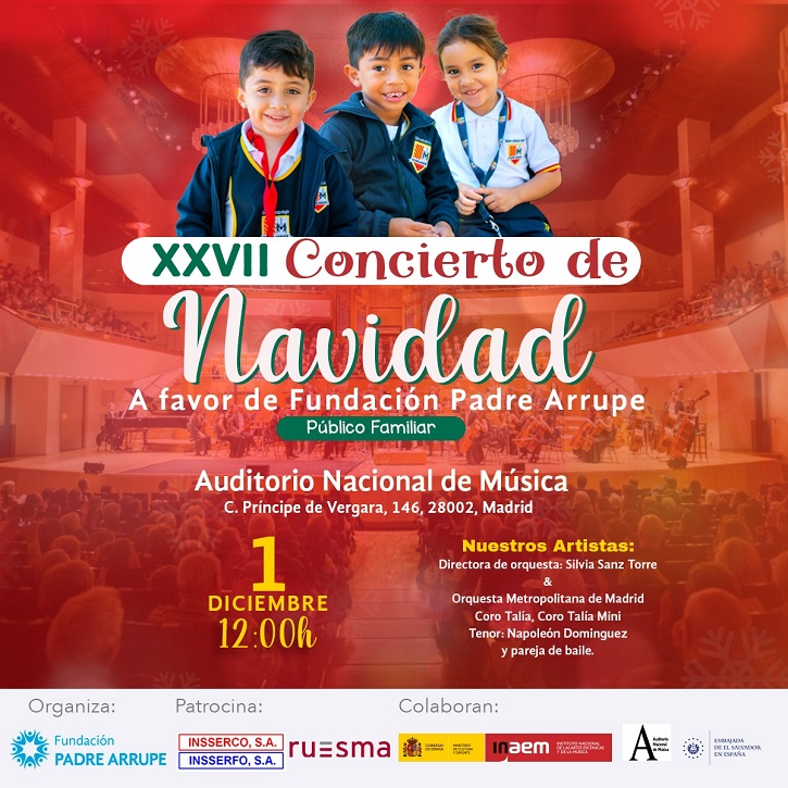 Cartel promocional de la actividad | Concierto Benéfico de Navidad de cine de la Fundación Padre Arrupe 