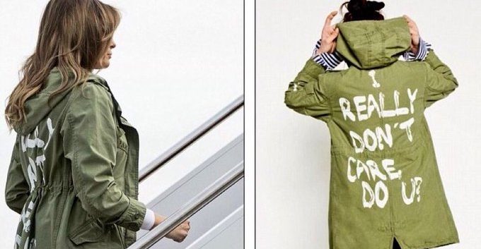 Formular Orientar Respeto a ti mismo Melania Trump la lía parda con una chaqueta de Zara - Léxico fashionista